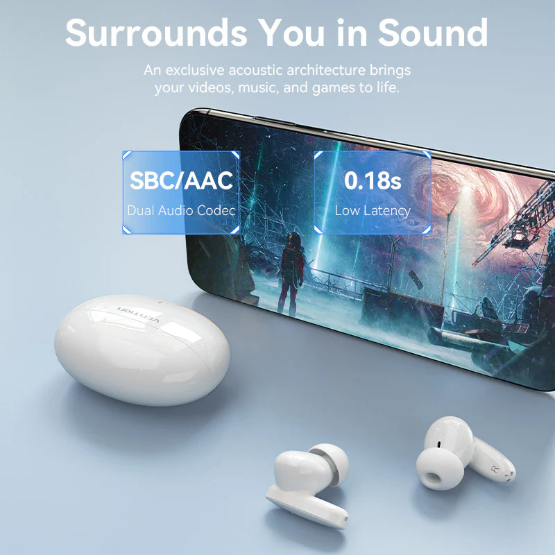 Vention Bluetooth 5.3 Earphones TWS True Wireless Earbuds - Image 9