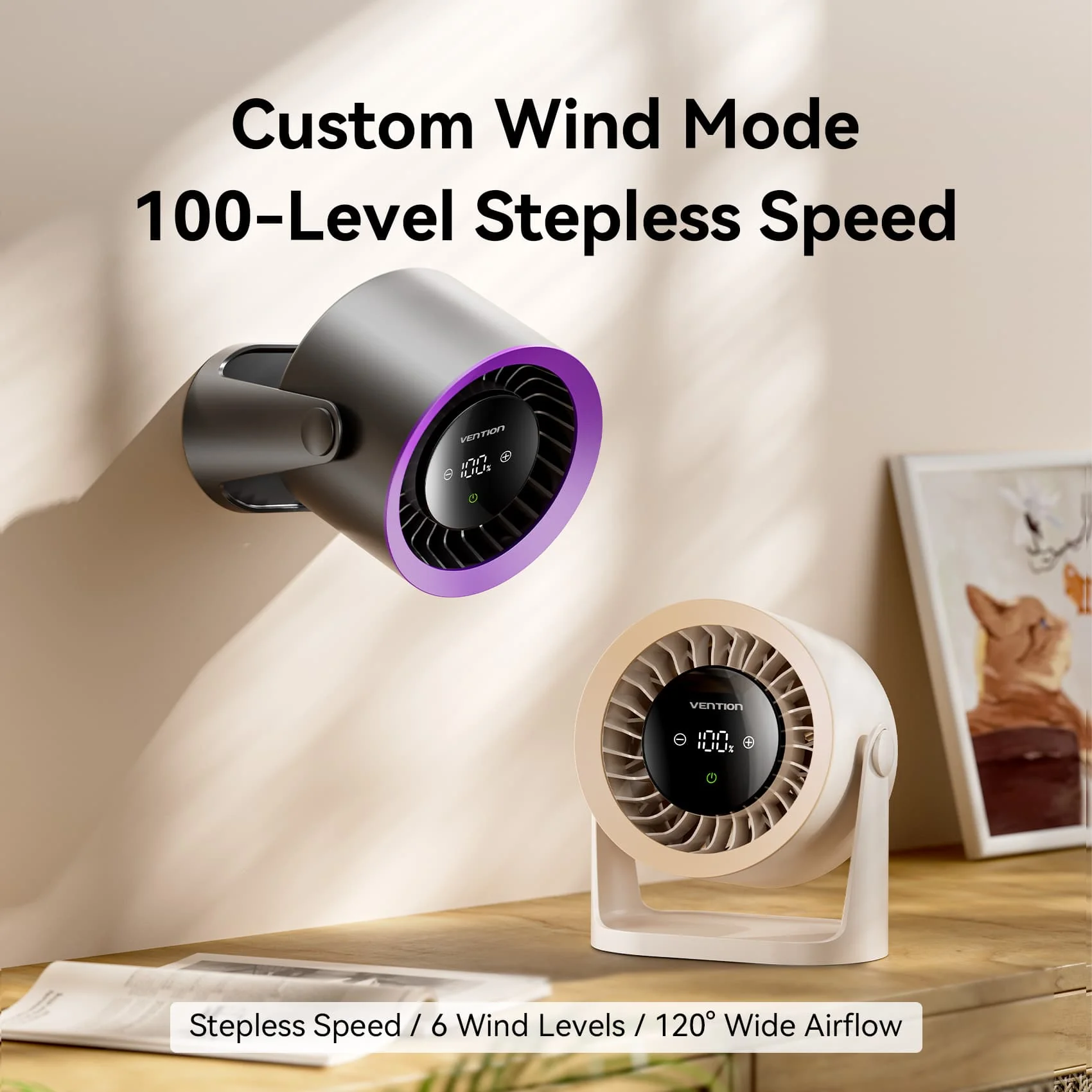 Vention Desktop Air Circulation Fan - Image 3