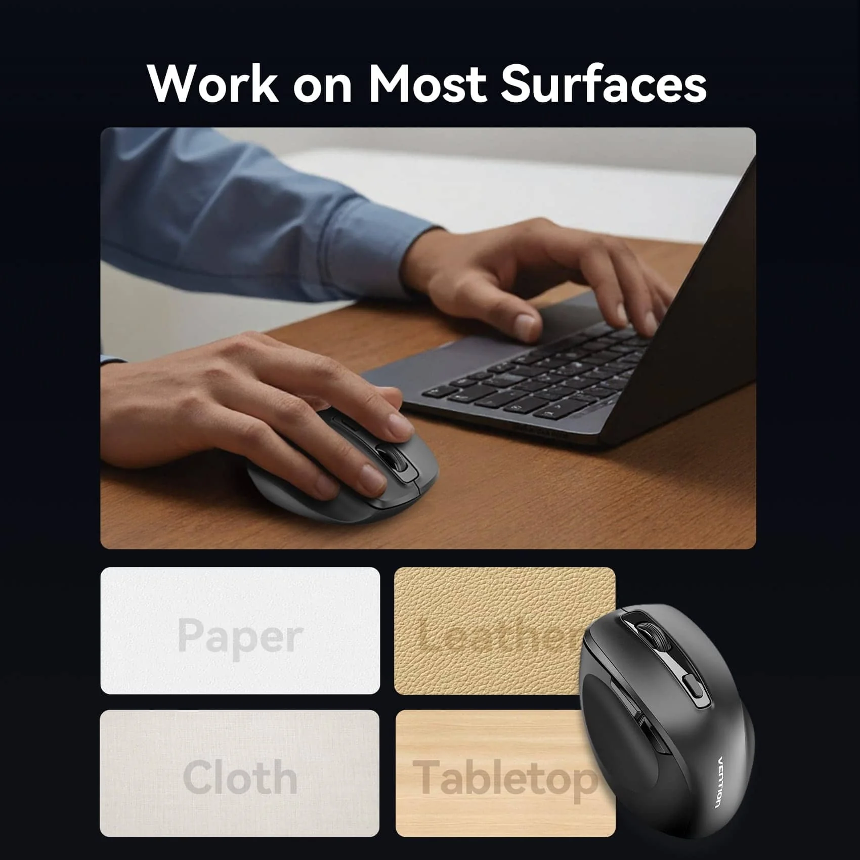 Vention Dual-Mode Wireless Ergonomic Mouse - Image 12