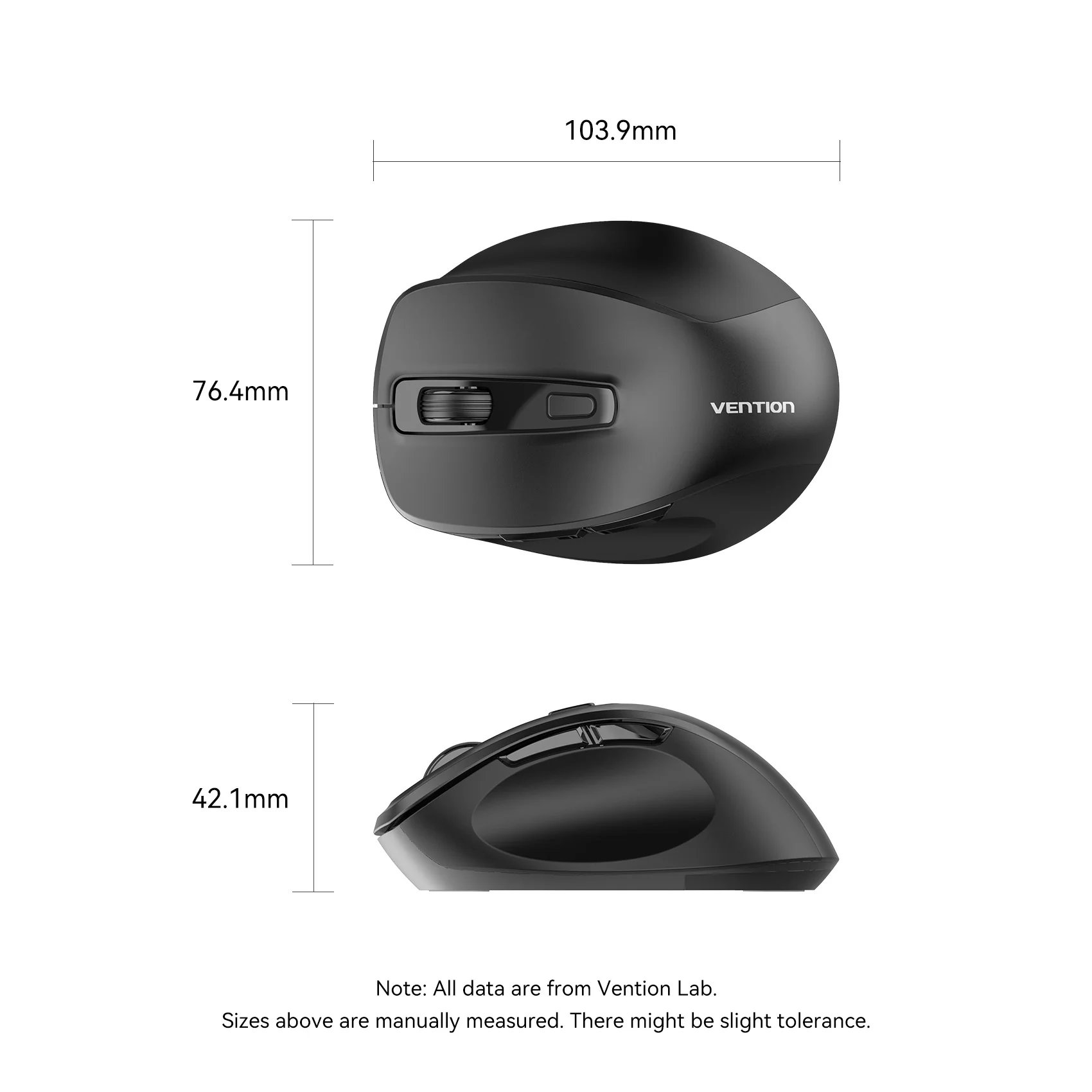 Vention Dual-Mode Wireless Ergonomic Mouse - Image 15