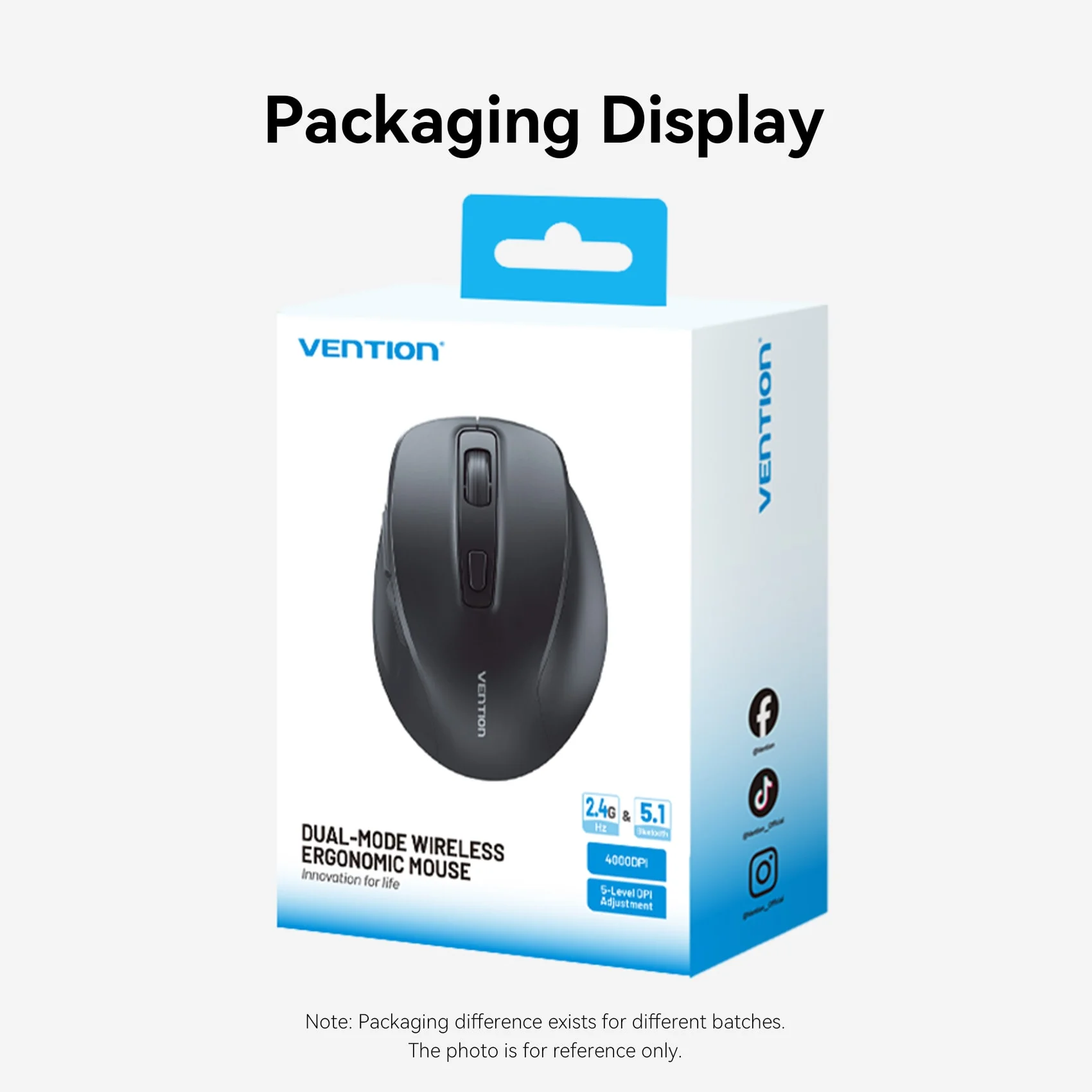 Vention Dual-Mode Wireless Ergonomic Mouse - Image 16