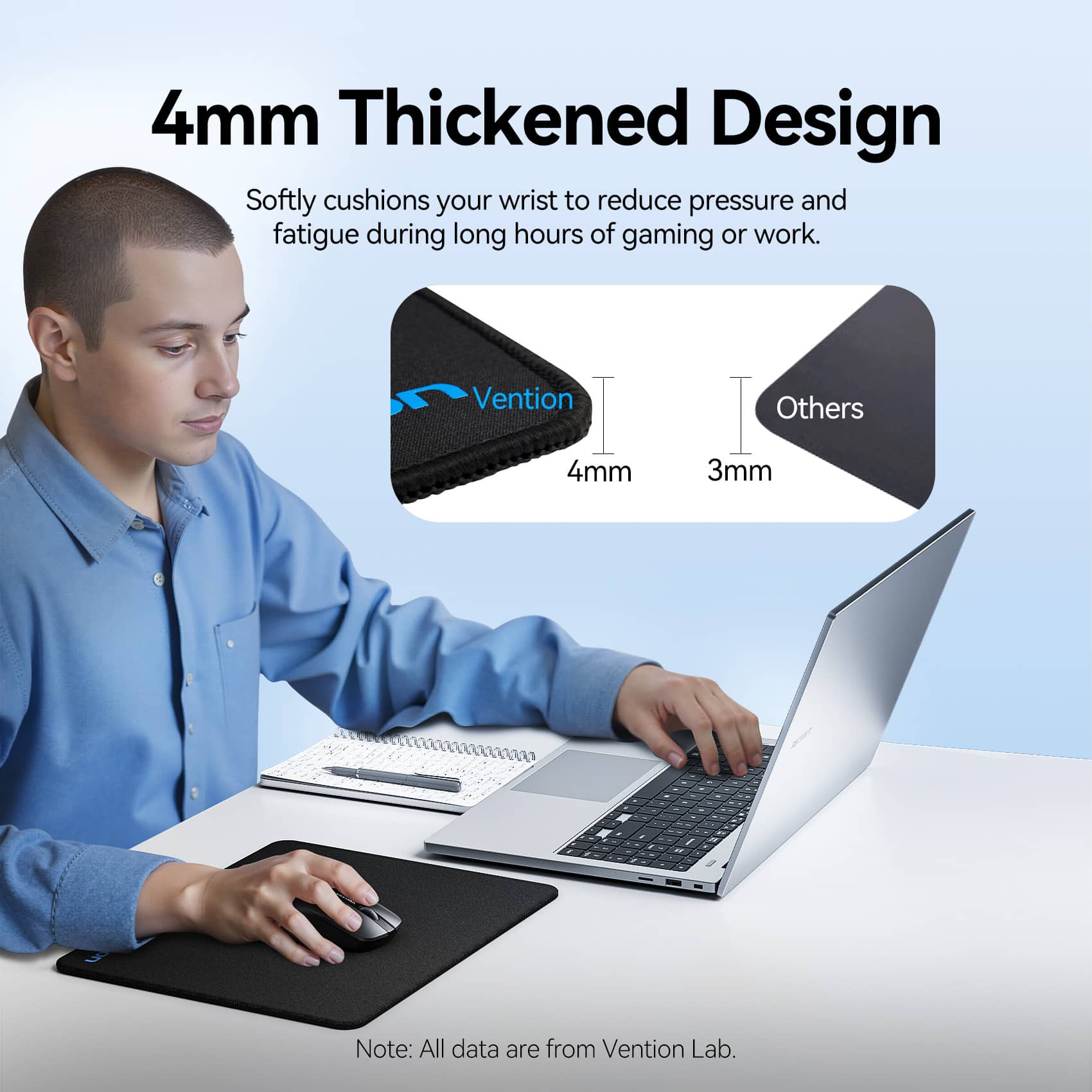 Vention Gaming Mouse Pad Smooth Surface Type Black - Image 4