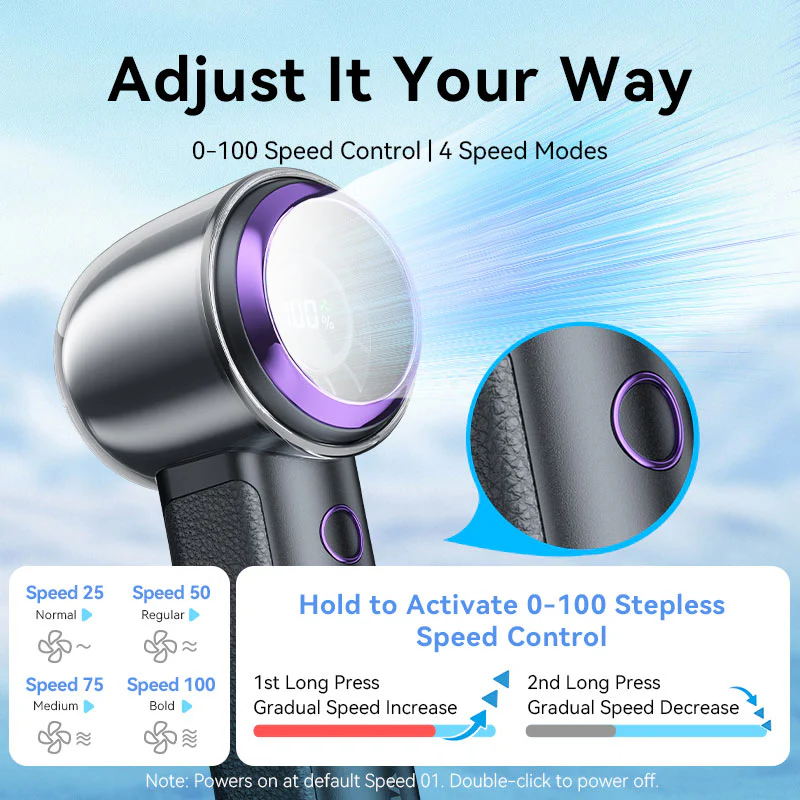 Vention Handheld High-Speed Fan - Image 6