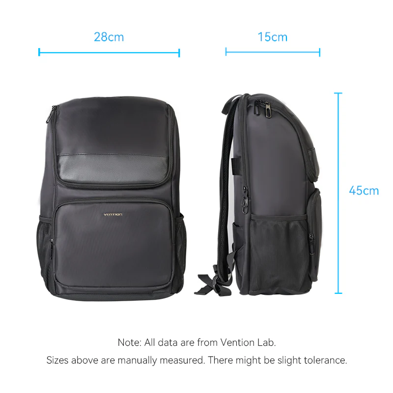 Vention Laptop Backpack (45cm x 28cm x 15cm) Black - Image 10