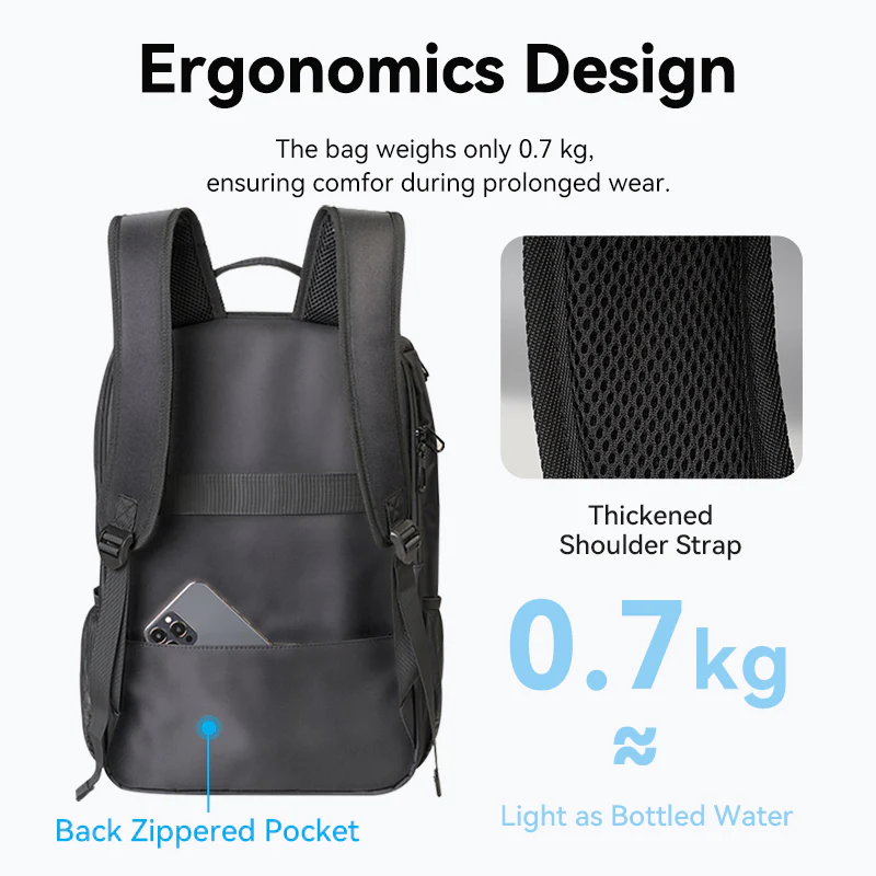 Vention Laptop Backpack (45cm x 28cm x 15cm) Black - Image 4