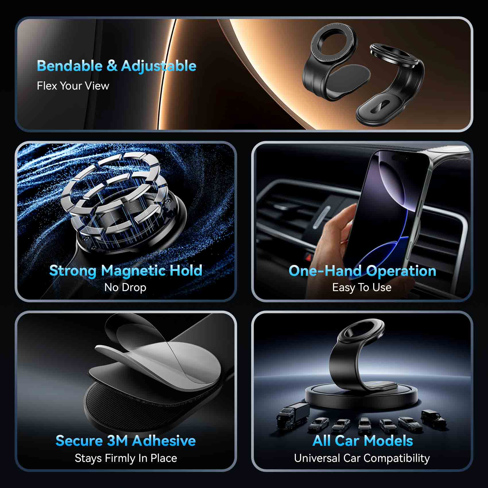Vention Magnetic Car Phone Mount - Image 3