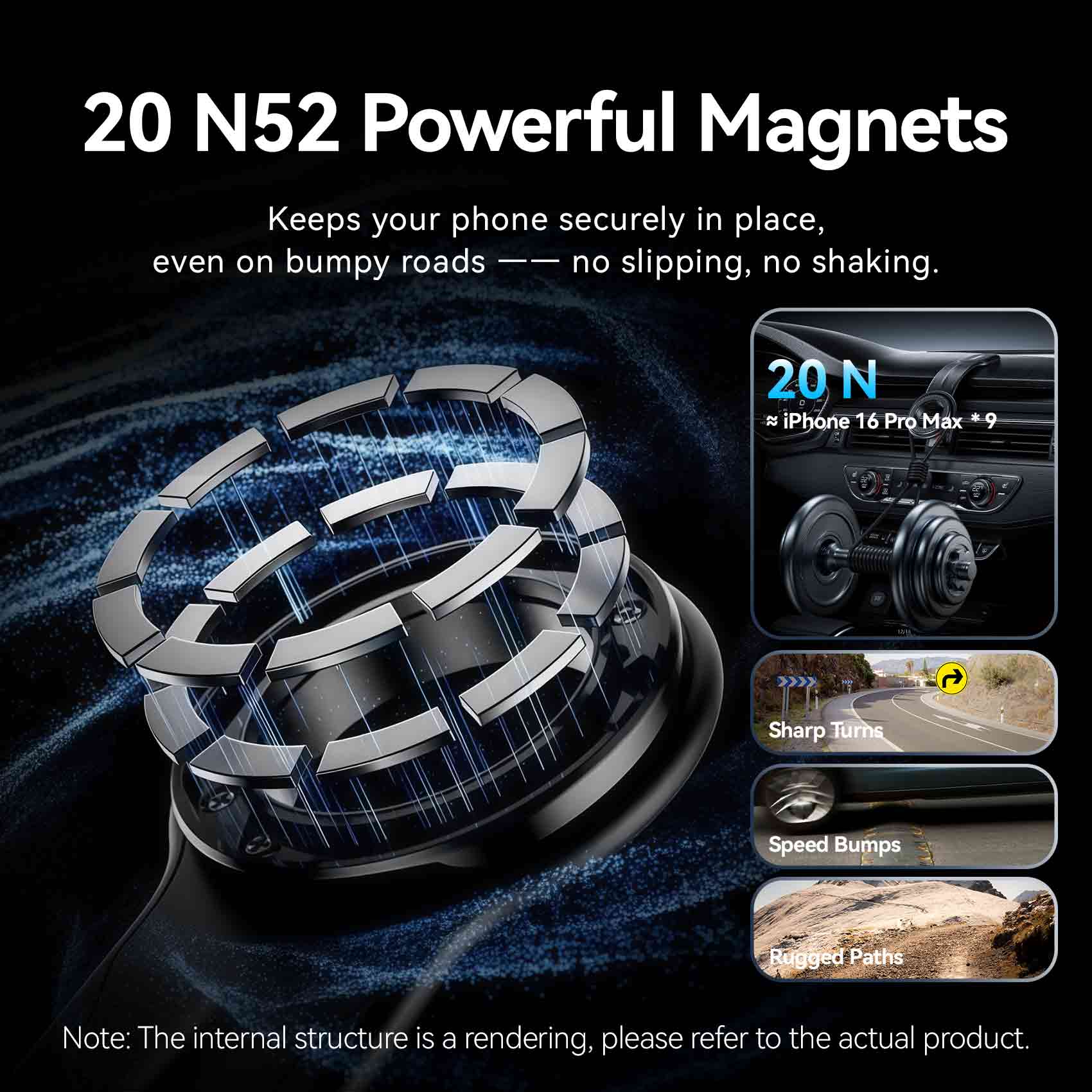 Vention Magnetic Car Phone Mount - Image 5