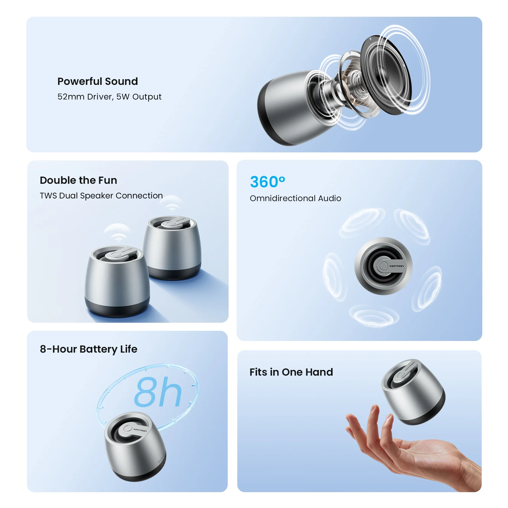 Vention Omni O11 Desktop Bluetooth Speaker - Image 3