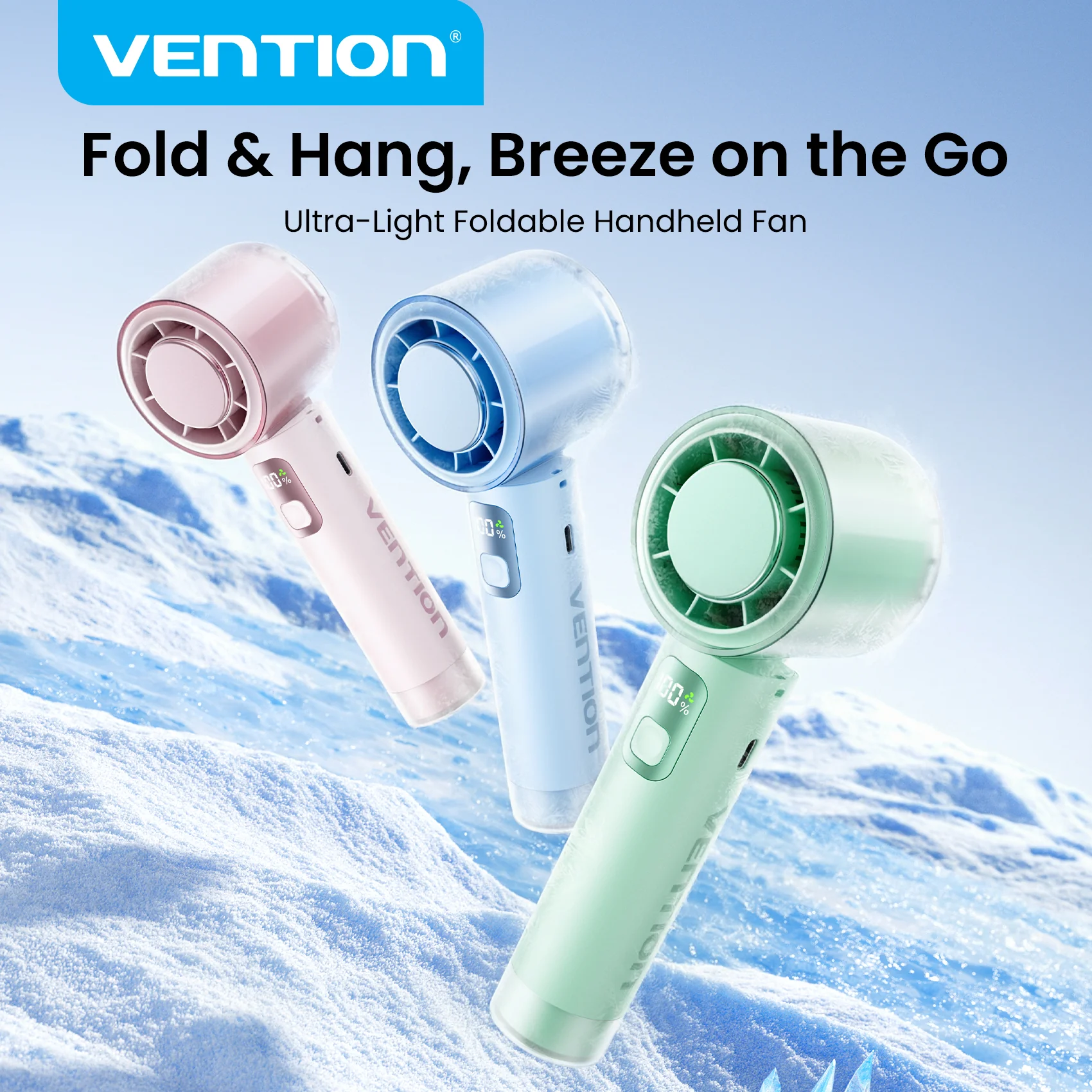 Vention Ultra-Light Foldable Handheld Fan - Image 4