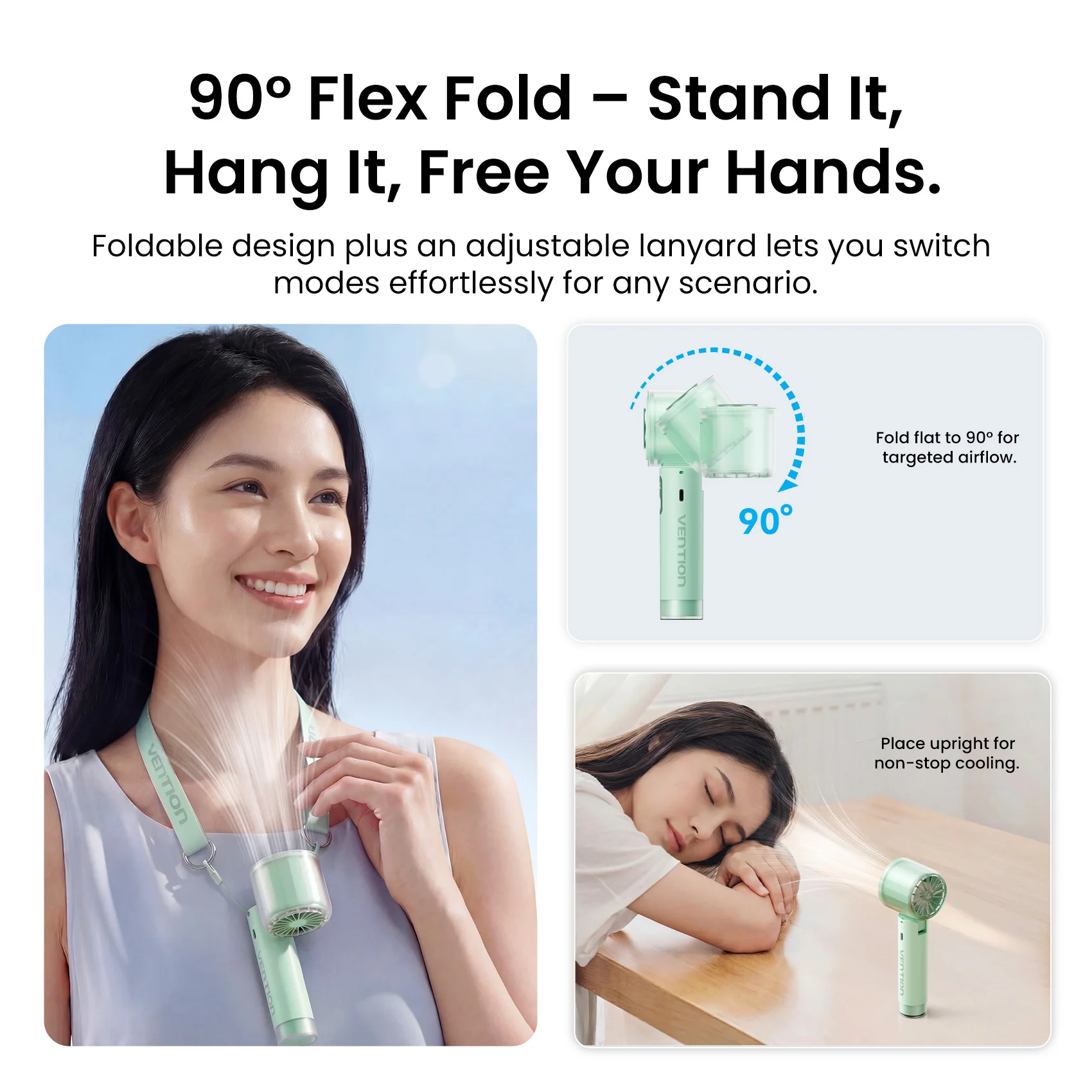 Vention Ultra-Light Foldable Handheld Fan - Image 7