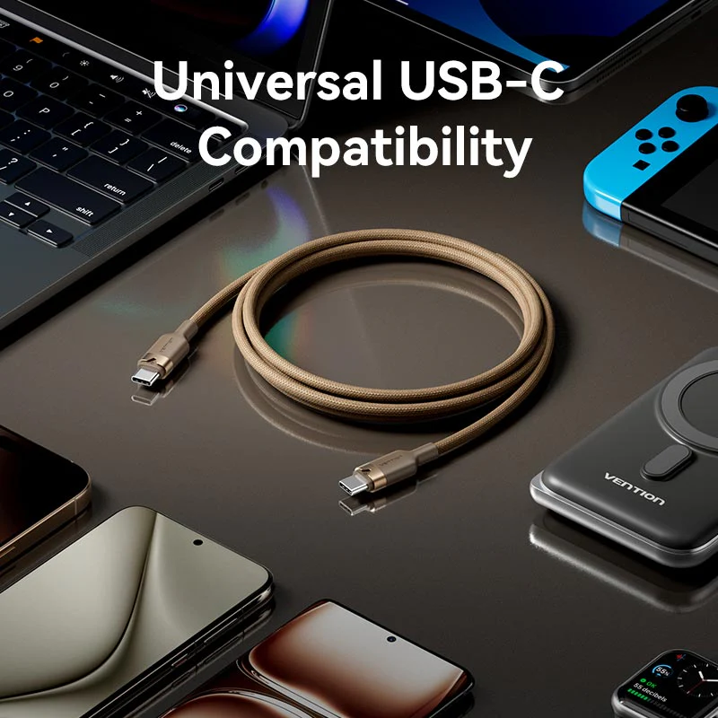 Vention USB 2.0 Type-C Male to Type-C Male 5A Cable Aluminum Alloy Type - Image 15