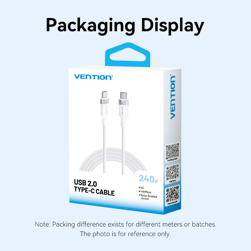 Vention USB 2.0 Type-C Male to Type-C Male 5A Cable Aluminum Alloy Type - Image 18