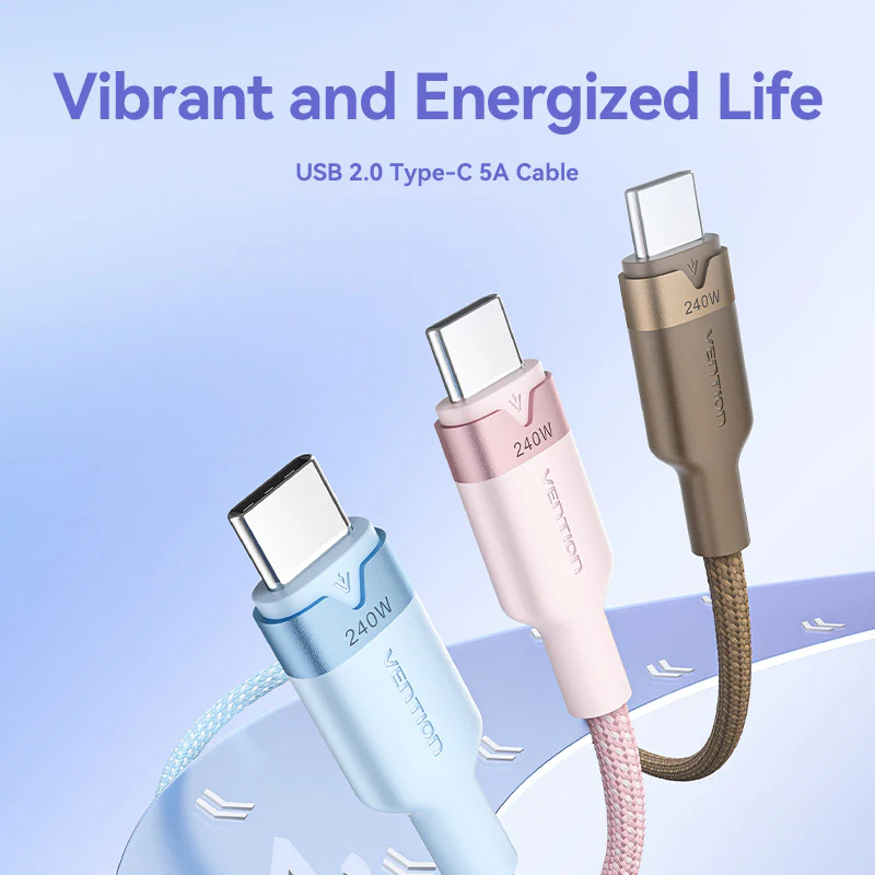 Vention USB 2.0 Type-C Male to Type-C Male 5A Cable Aluminum Alloy Type - Image 6