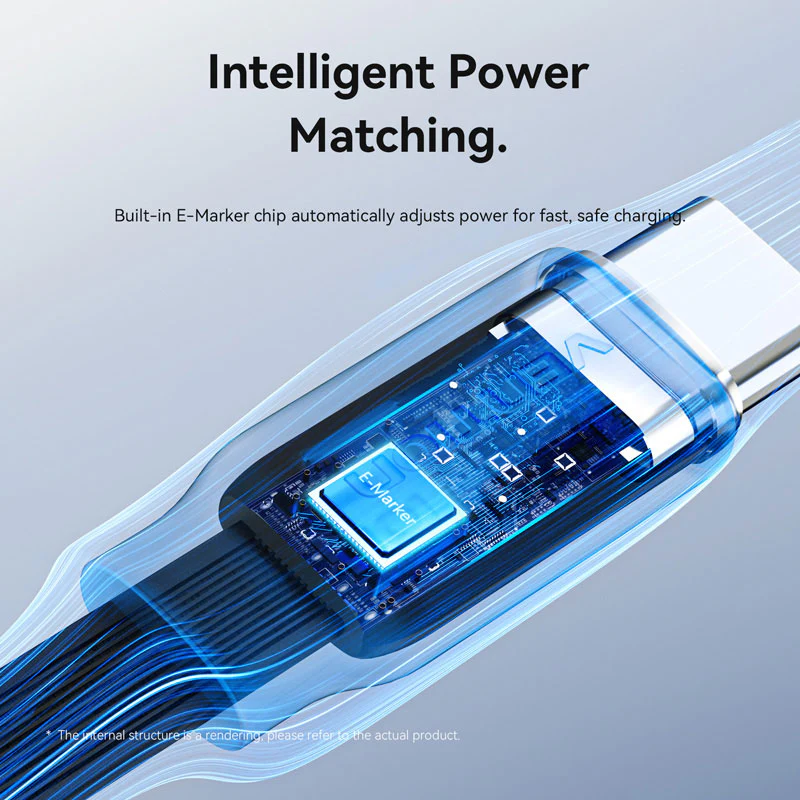 Vention USB 2.0 Type-C Male to Type-C Male 5A Retractable Cable 1M Black - Image 9