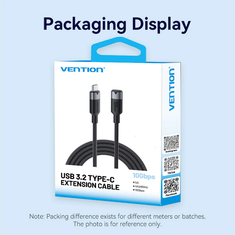 Vention USB 3.2 Gen2 C Male to C Female 10Gbps Extension Cable Aluminum Alloy Type - Image 14
