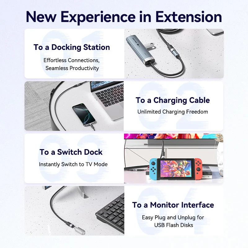 Vention USB 3.2 Gen2 C Male to C Female 10Gbps Extension Cable Aluminum Alloy Type - Image 5
