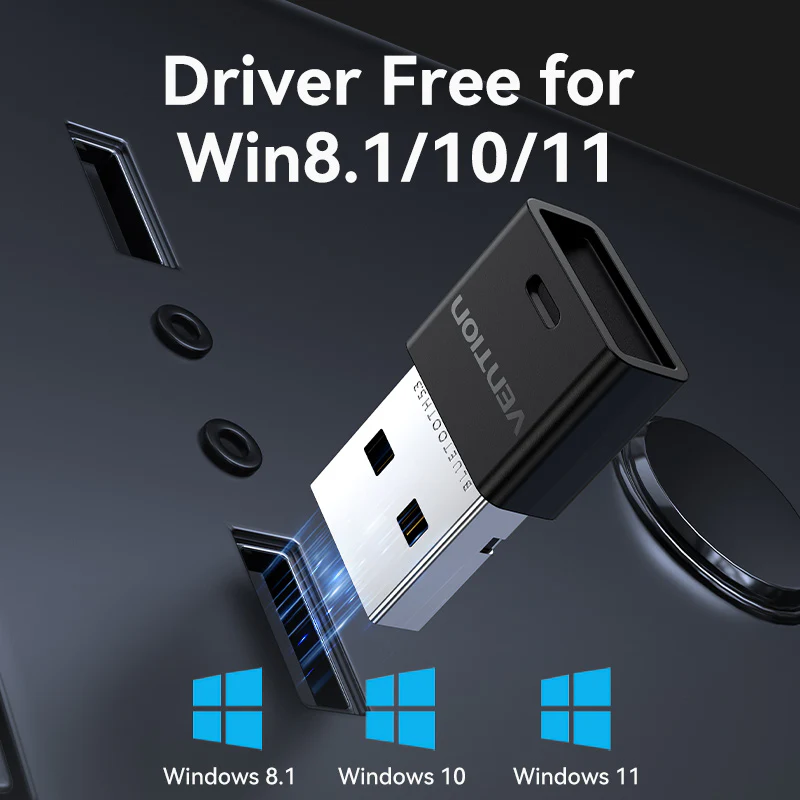 Vention USB Bluetooth 5.3 Adapter Black Mini Type - Image 8