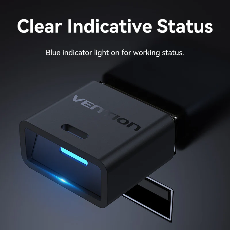 Vention USB Bluetooth 5.3 Adapter Black Mini Type - Image 9