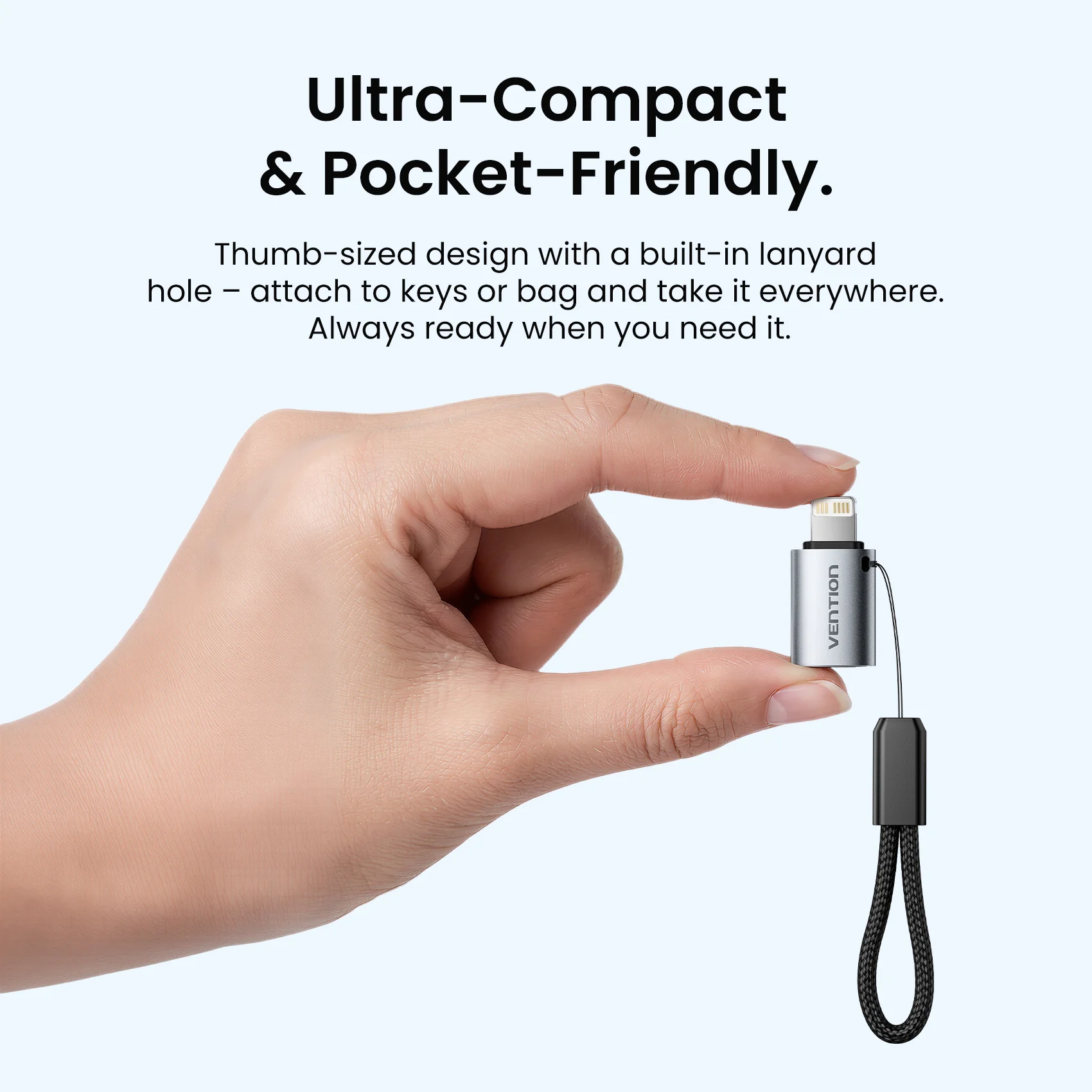 Vention USB-C Female to Lightning Male OTG Adapter - Image 6