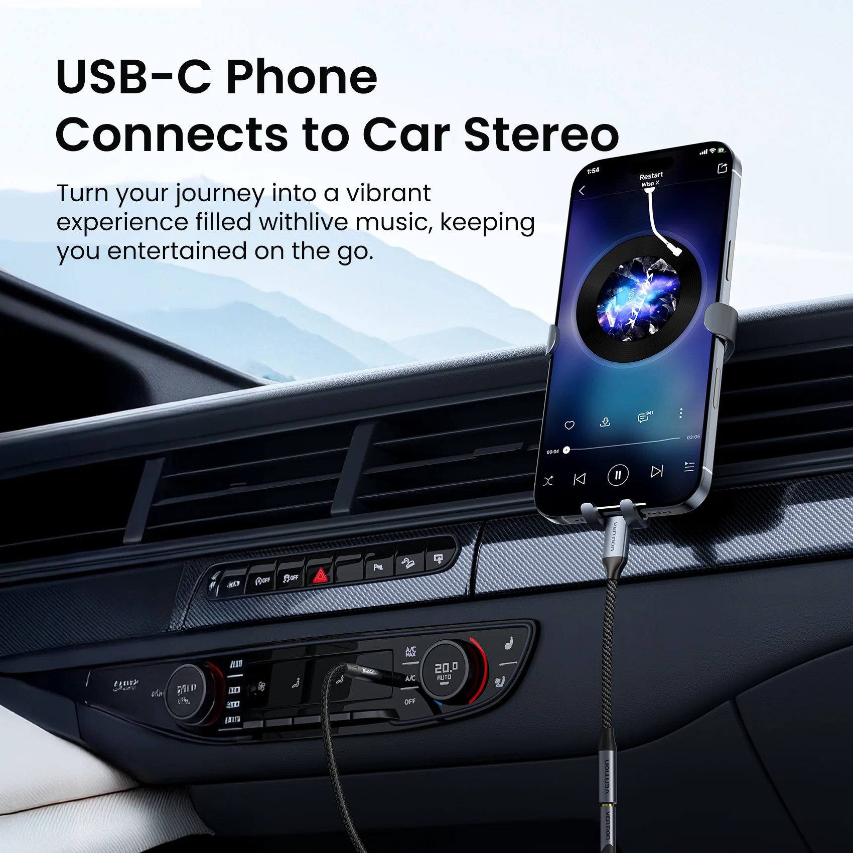 Vention USB-C Male to 3.5mm Female Audio Adapter - Image 7