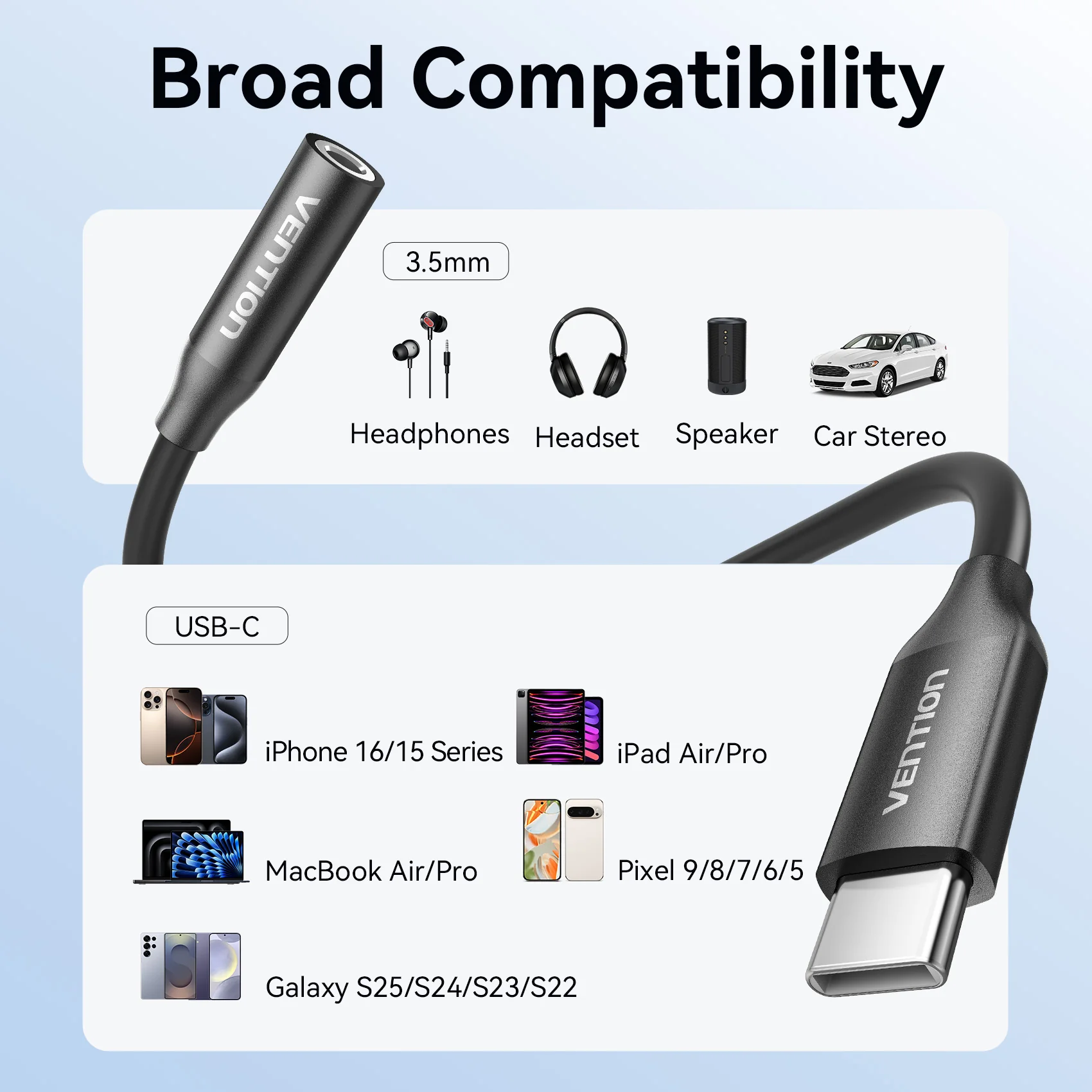 Vention USB-C Male to 3.5mm Female Audio Adapter - Image 11