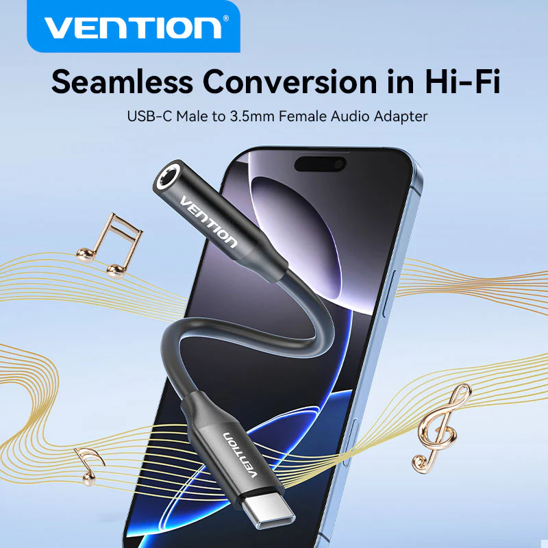 Vention USB-C Male to 3.5mm Female Audio Adapter - Image 14
