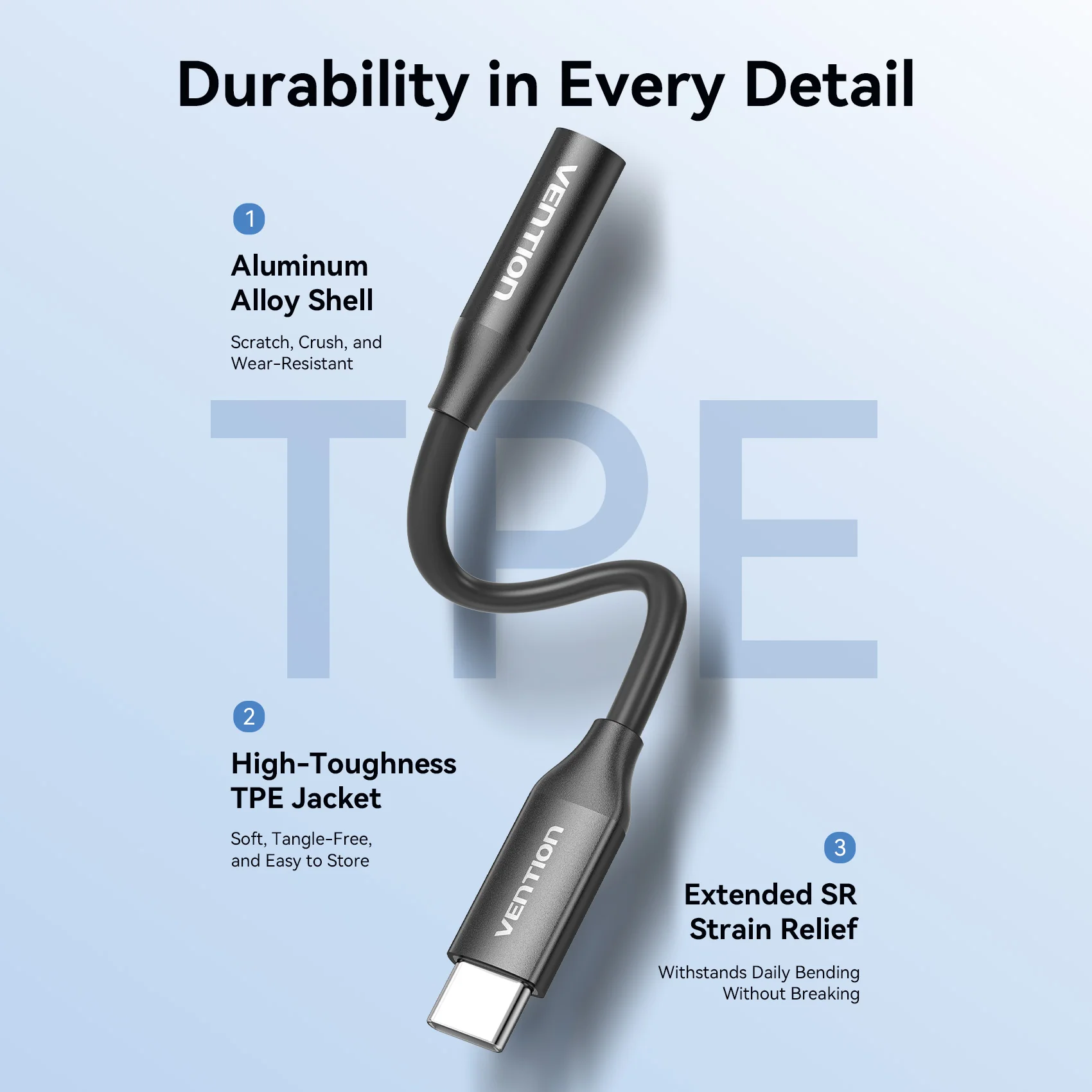Vention USB-C Male to 3.5mm Female Audio Adapter - Image 9