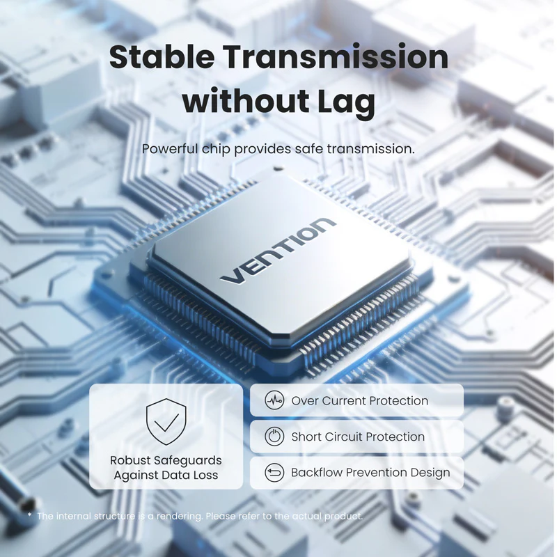 Vention USB-C to USB 3.2 Gen 2 Type-C*2 + USB 3.2 Gen 2 Type-A*2 + PD 10G Hub 0.15M Black - Image 7