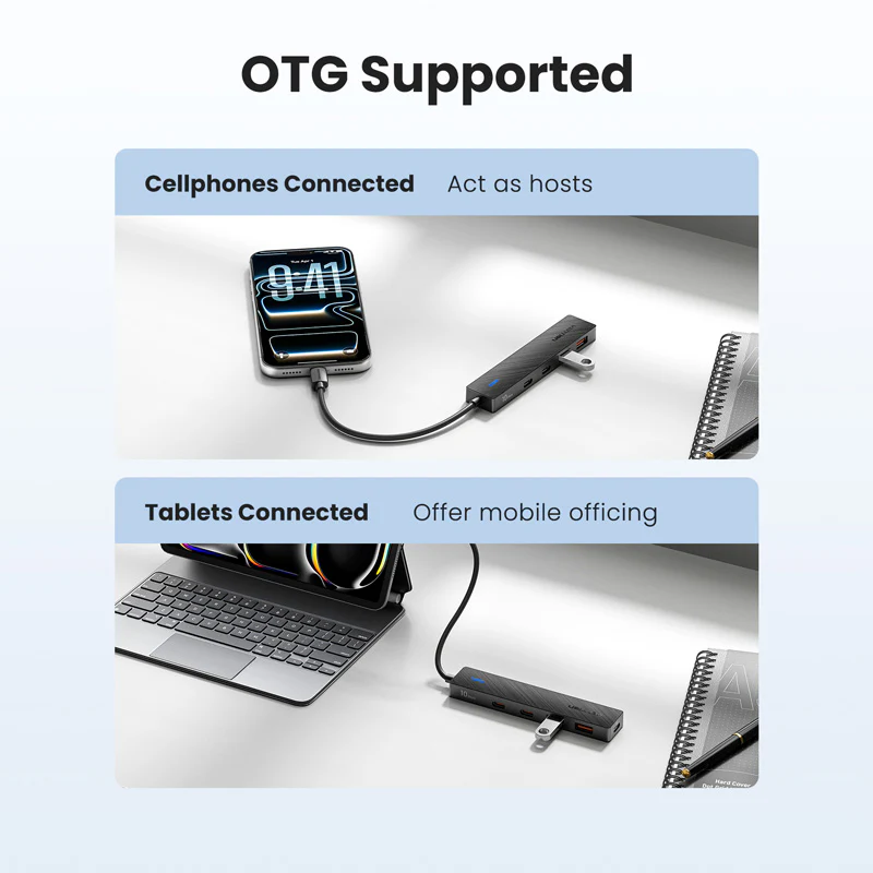 Vention USB-C to USB 3.2 Gen 2 Type-C*2 + USB 3.2 Gen 2 Type-A*2 + PD 10G Hub 0.15M Black - Image 8