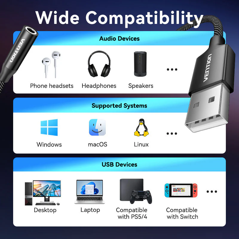 Vention USB External Sound Card - Image 12