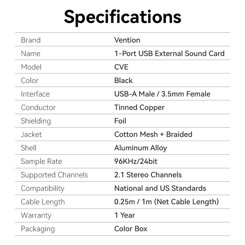Vention USB External Sound Card - Image 14