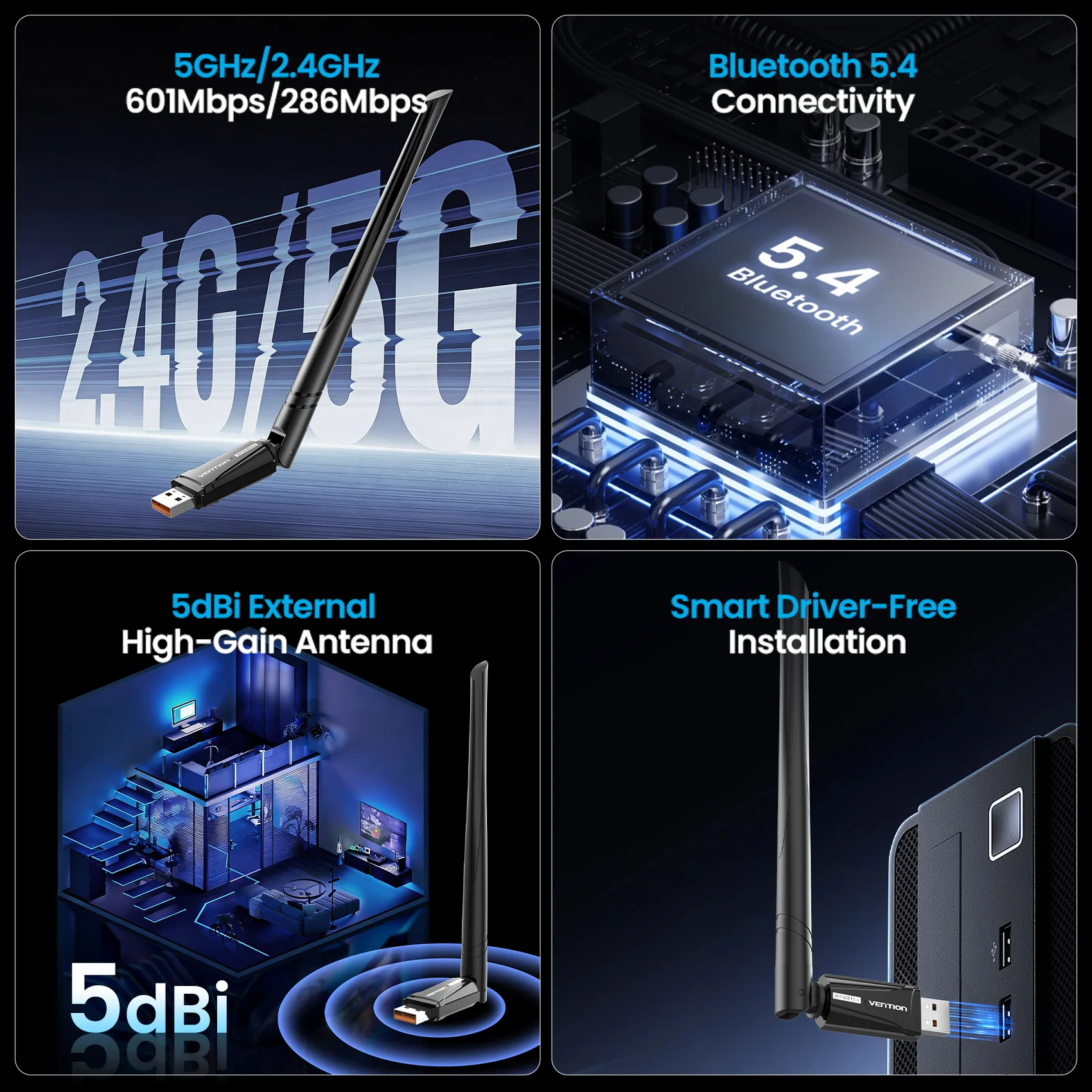 Vention USB Wi-Fi Adapter - Image 8