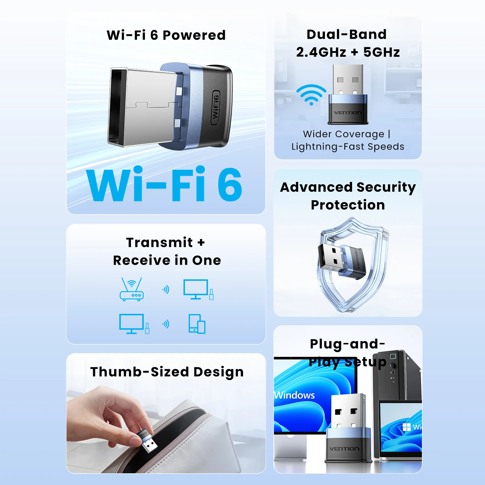 Vention USB Wi-Fi Adapter - Image 9