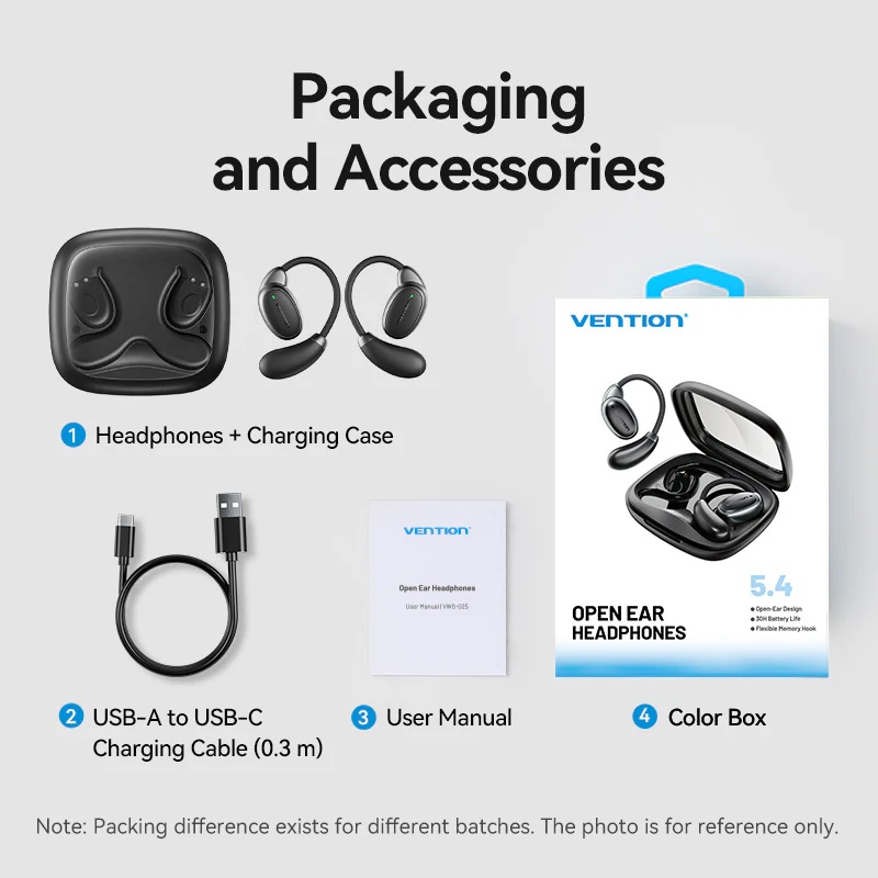 Vention Wireless Bluetooth Open Ear Headphones OpenBeat O15 Black - Image 16