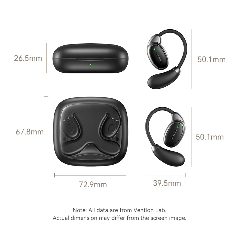 Vention Wireless Bluetooth Open Ear Headphones OpenBeat O15 Black - Image 5