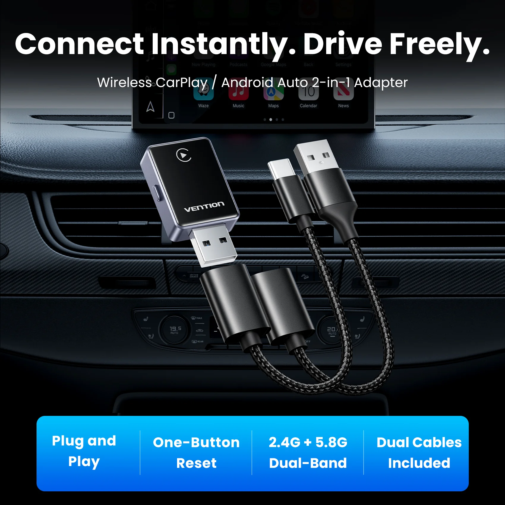Vention Wireless CarPlay Adapter - Image 7