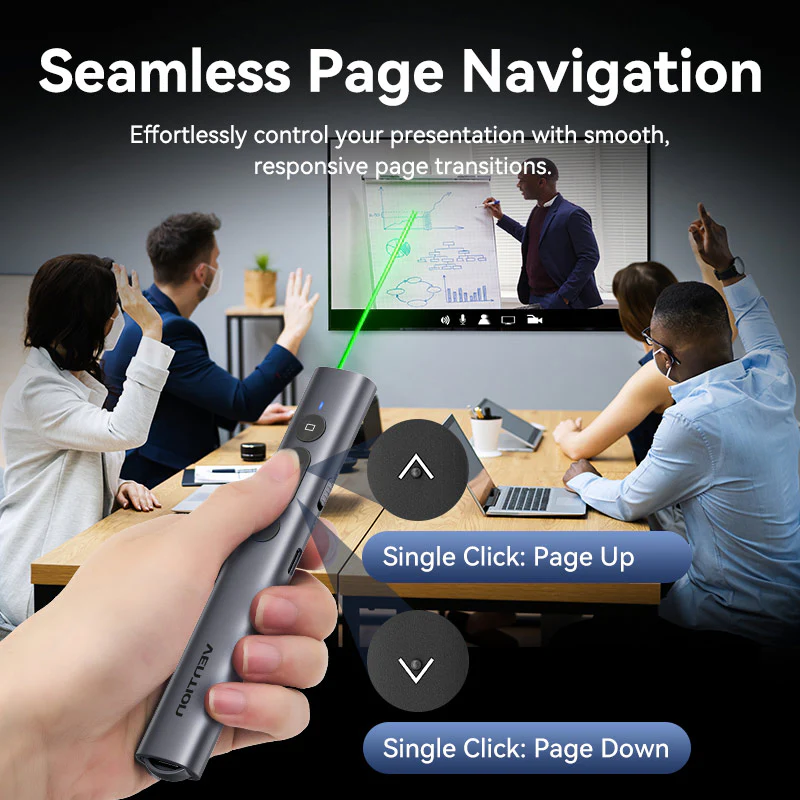 Vention Wireless PowerPoint Presentation Clicker with Green Laser Pointer - Image 13