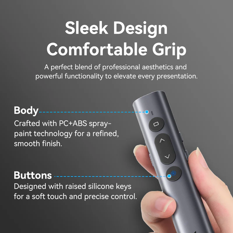 Vention Wireless PowerPoint Presentation Clicker with Green Laser Pointer - Image 14