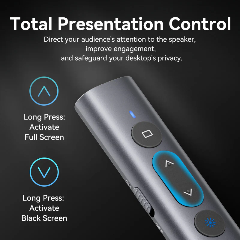 Vention Wireless PowerPoint Presentation Clicker with Green Laser Pointer - Image 16
