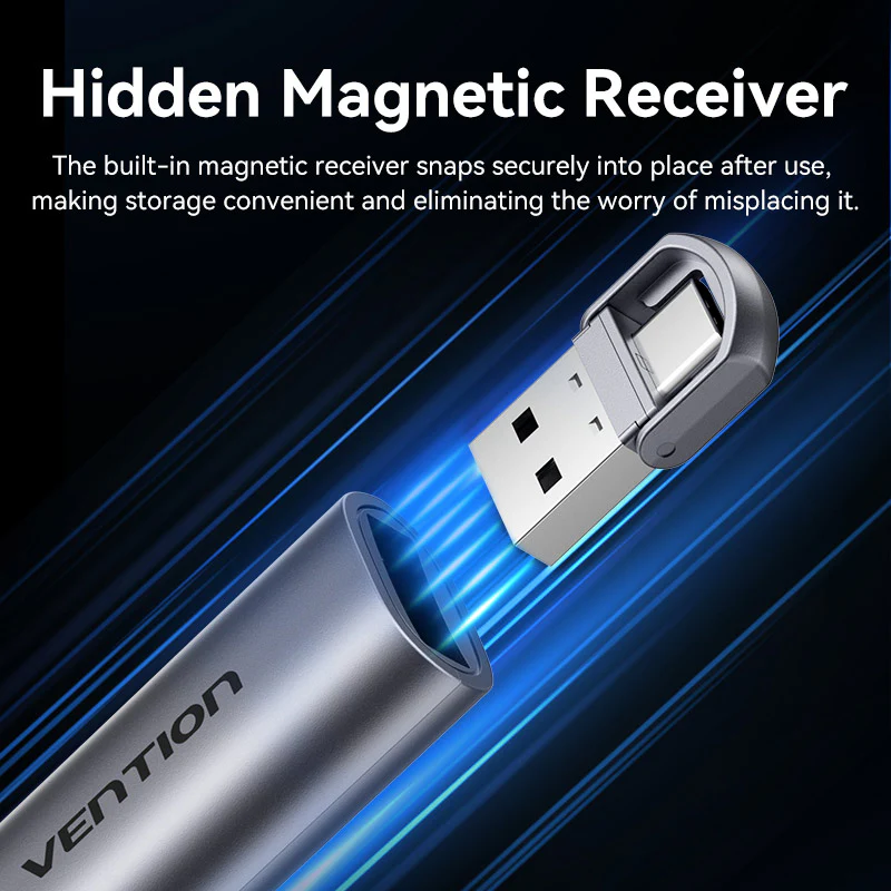 Vention Wireless PowerPoint Presentation Clicker with Green Laser Pointer - Image 4