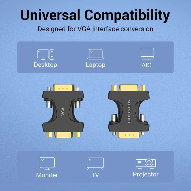 Vention VGA Male to Female Adapter Black - Image 5