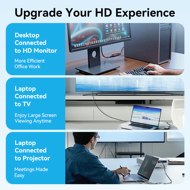 Vention VGA to HDMI™ Converter with Female Micro USB and Audio Port - Image 4