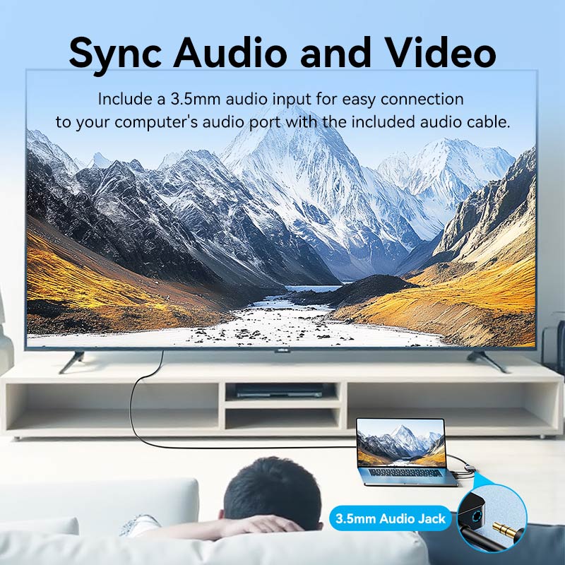 Vention VGA to HDMI™ Converter with Female Micro USB and Audio Port - Image 5