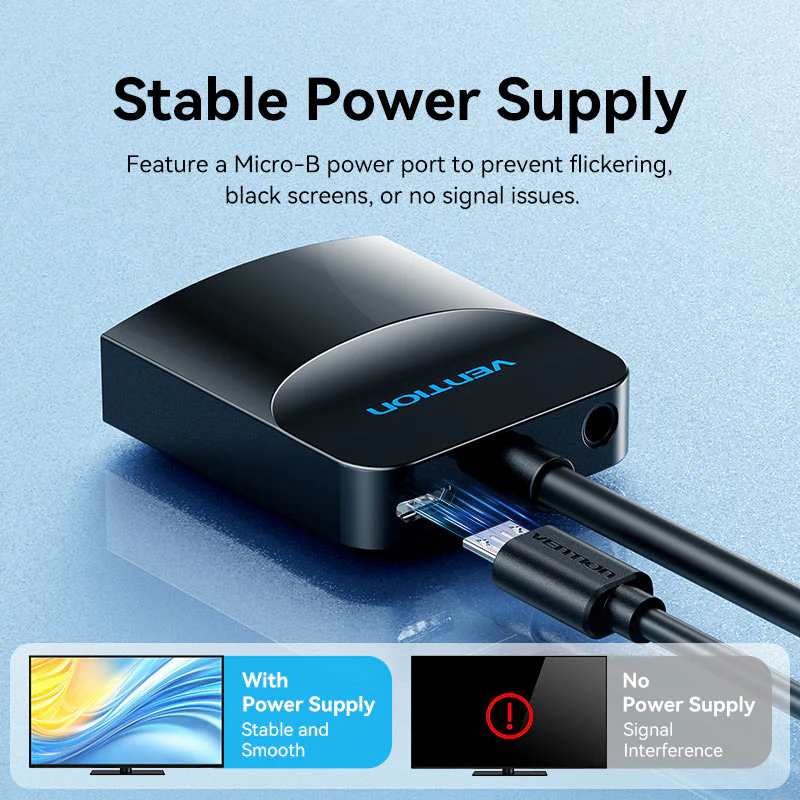 Vention VGA to HDMI™ Converter with Female Micro USB and Audio Port - Image 6