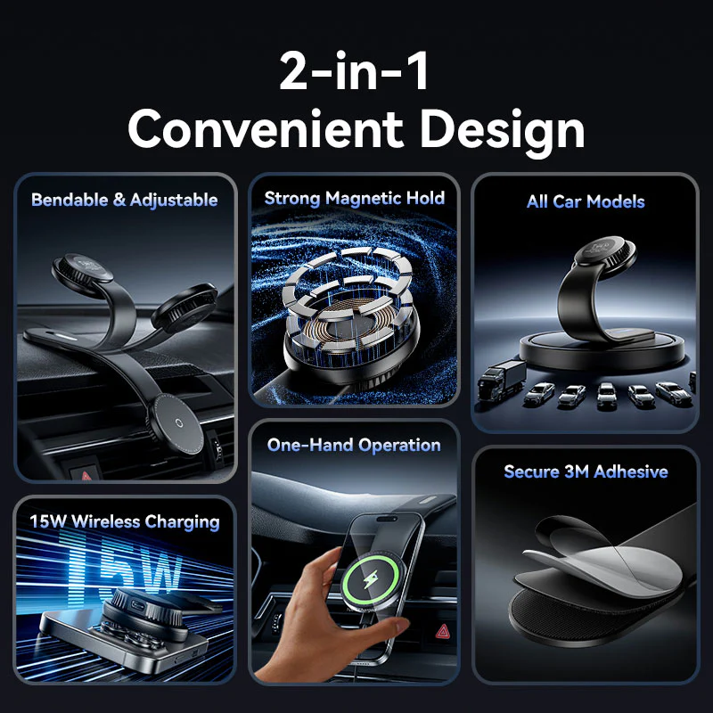 Vention Wireless Car Mount Charger - Image 7