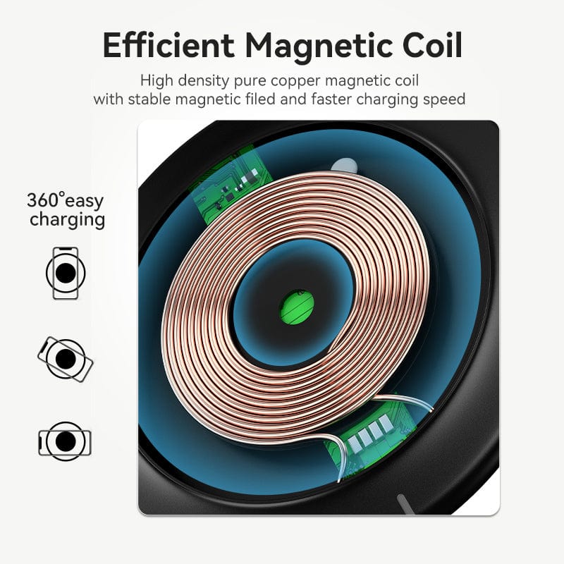 Vention Wireless Charger 15W Black Mirrored Surface Type - Image 6