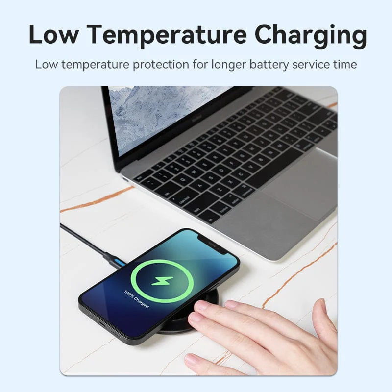 Vention Wireless Charger 15W Black Mirrored Surface Type - Image 7